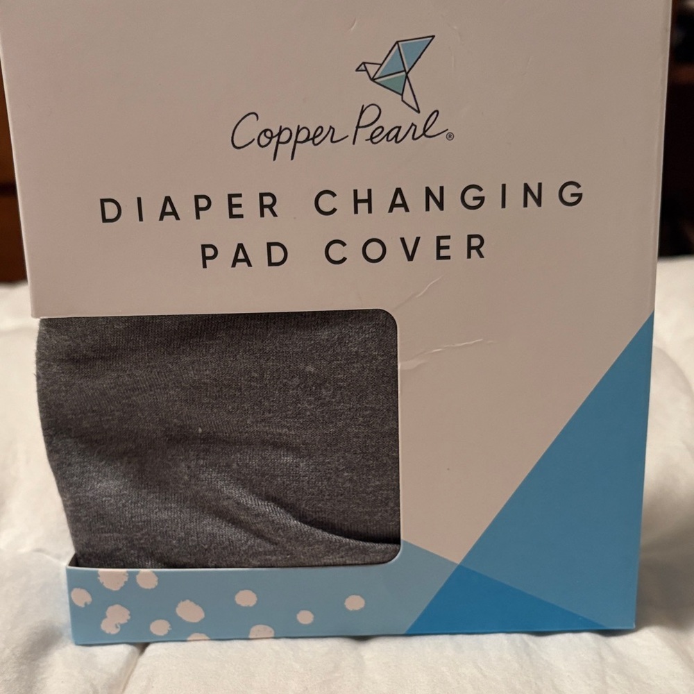 Copper Pearl Diaper Changing Pad Cover - Gray